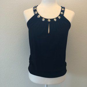 Price Drop!! INC Top with Silver Embellishments & Keyhole